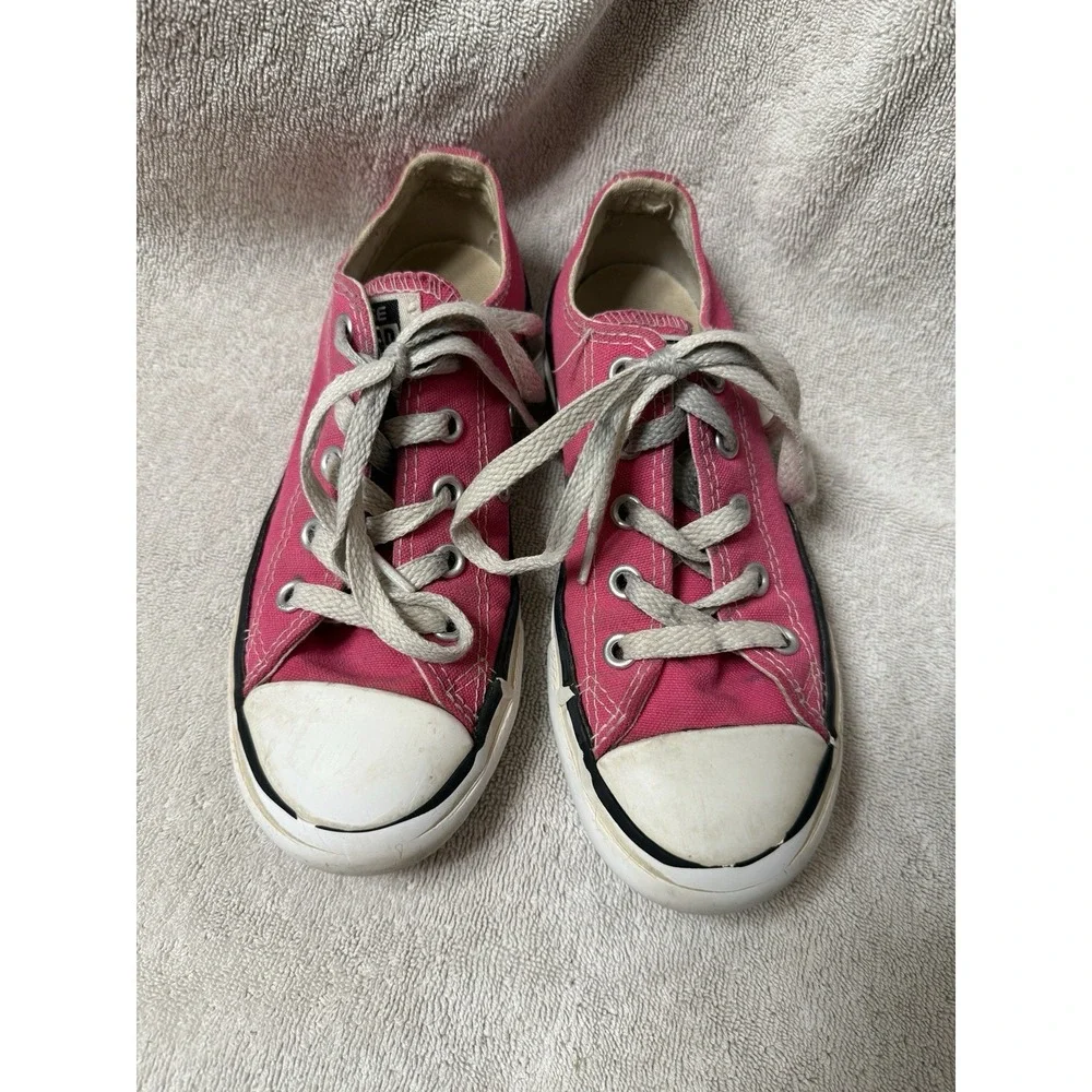 Converse All Star Low Top Pink Shoes Kids Girls‎ Youth Size 12